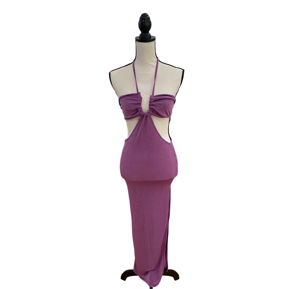 Halter Side Cut Out Maxi Dress